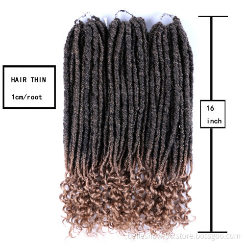 Hot sell Wholesale  Faux Locs afo 20 inch dreadlock jewelry  dreadlock with curly ends goddess faux locs